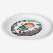 ロッククライマーアドベンチャーテーマガールベビー ペーパープレート (アングル)