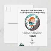 ロッククライマーガールベビーシャワー招待状 インビテーションポストカード (正面/裏面)