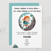 ロッククライマーガールベビーシャワー招待状 招待状 (正面/裏面)