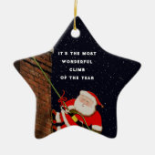 ロッククライマークリスマス セラミックオーナメント (正面)