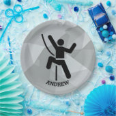 ロッククライマーデザイン紙プレート ペーパープレート (パーティー)