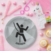 ロッククライマーデザイン紙プレート ペーパープレート (パーティー)