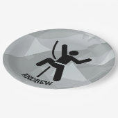 ロッククライマーデザイン紙プレート ペーパープレート (アングル)