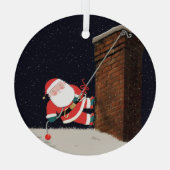 ロッククライマーホリデーギフト ガラスオーナメント (裏面)