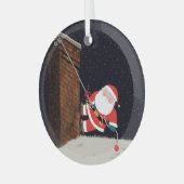 ロッククライマーホリデーギフト ガラスオーナメント (正面左)
