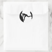 ロッククライマーボルダリングステッカー ラウンドシール (バッグ)