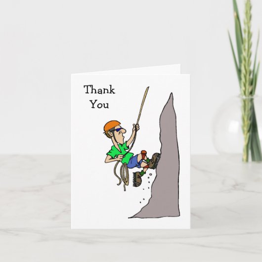 ロッククライミングのメモカード サンキューカード (正面)