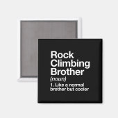 ロッククライミングの兄弟の定義 楽しいスポーツ  マグネット (正面/裏面)