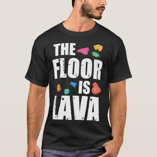 ロッククライミングの服床は溶岩ロッククライミング Tシャツ (正面)