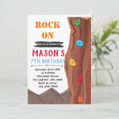 ロッククライミングの誕生日テーマ招待状 招待状 (スタンド正面)