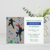 ロッククライミングの誕生日パーティー招待状 招待状 (スタンド正面)