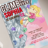 ロッククライミングの誕生日パーティー招待状 招待状