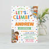 ロッククライミングの誕生日パーティー 招待状 (スタンド正面)