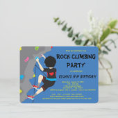ロッククライミングの誕生日パーティー 招待状 (スタンド正面)