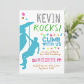 ロッククライミングの誕生日招待状 招待状 (スタンド正面)