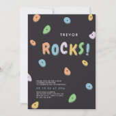 ロッククライミングの誕生日 招待状 (正面)