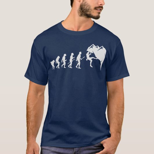 ロッククライミングの進化の友達 Tシャツ (正面)