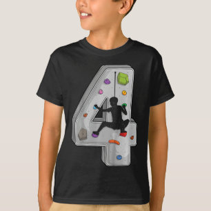 ロッククライミングデビュー4歳の誕生日アドベンチャー C Tシャツ