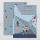 ロッククライミングパーティーへの招待 招待状 (正面/裏面)