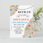 ロッククライミングパーティーカード招待 招待状 (スタンド正面)