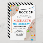 ロッククライミングパーティーカード招待 招待状 (正面/裏面)