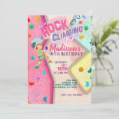 ロッククライミングパーティー招待状 招待状 (スタンド正面)