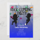 ロッククライミングパーティー誕生日招待状 招待状 (正面)