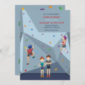 ロッククライミングパーティー 招待状 (正面/裏面)