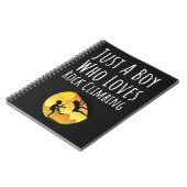 ロッククライミング初心者の少年に最適なギフト！子供のためのスポーツクライミンググッズ ノートブック (左側)