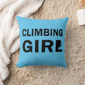 ロッククライミング女 クッション (ブランケット)