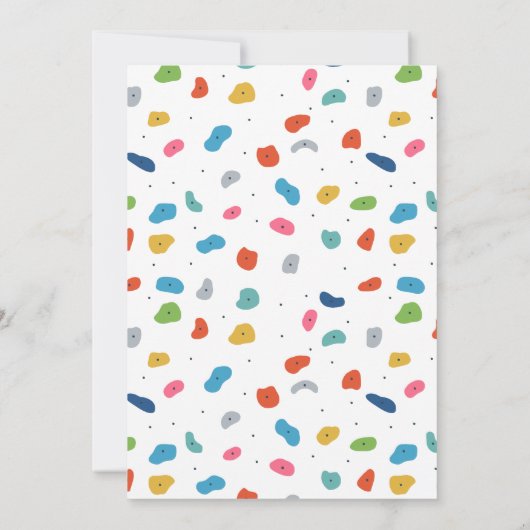 ロッククライミング かわいい子供たち カラフル サンキューカード (裏面)