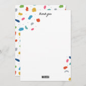 ロッククライミング かわいい子供たち カラフル サンキューカード (正面/裏面)