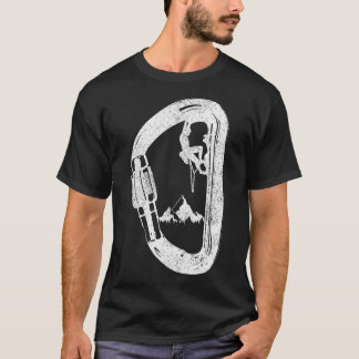 ロッククライミング カラビナ マウンテニアリング クライマー Tシャツ