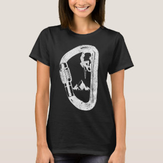 ロッククライミング カラビナ マウンテニアリング クライマー Tシャツ