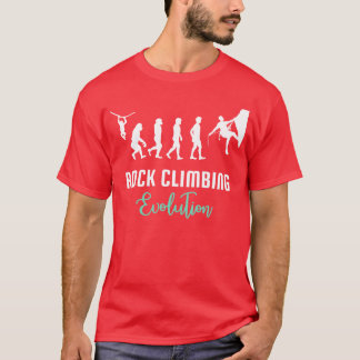ロッククライミング ロッククライミングの進化 Tシャツ