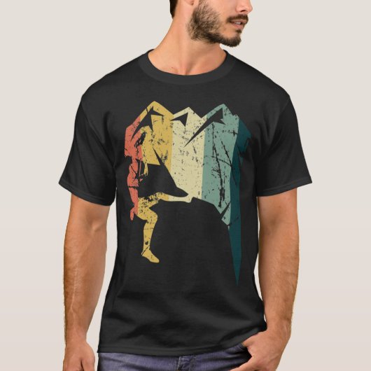 ロッククライミング 崖 家族 Tシャツ (正面)