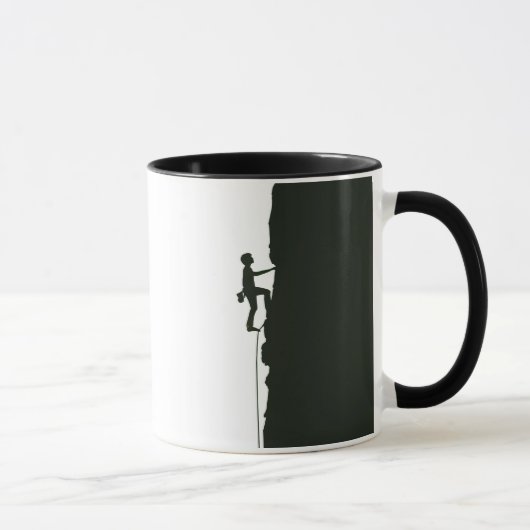 ロッククライミング 登山家 シルエット マグカップ (右)