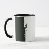 ロッククライミング 登山家 シルエット マグカップ (左)