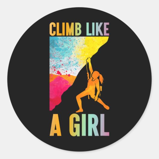 ロッククライミング 登山 ハイキング 女子 ラウンドシール (正面)