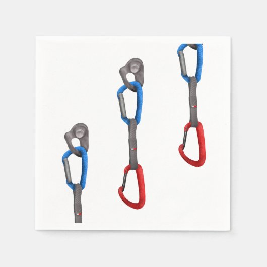 ロッククライムアブセイユベレイカラビナー スタンダードカクテルナプキン (正面)