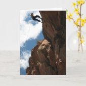 ロッククライムグリーティングカード カード (黄色い花)