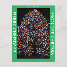 ロッククリスマスのクリスマスライト シーズンポストカード