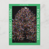 ロッククリスマスのクリスマスライト シーズンポストカード (正面)