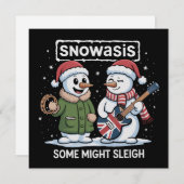 ロッククリスマス SNOWASIS Some Might Sleigh スノーマン シーズンカード (正面/裏面)