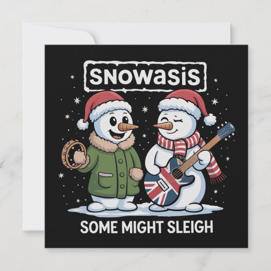 ロッククリスマス SNOWASIS Some Might Sleigh スノーマン シーズンカード (正面)