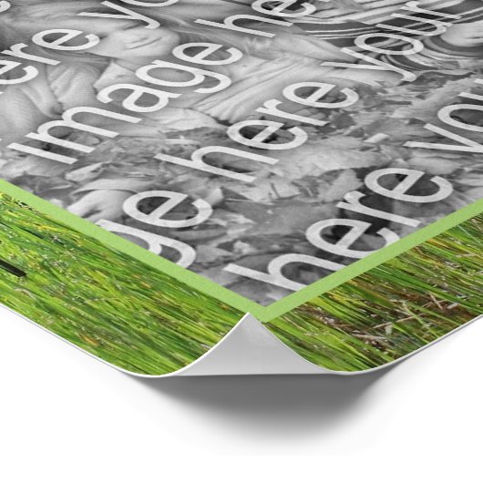 ロッククリフカタイル池の自然あなたの写真を追加 ポスター (角)