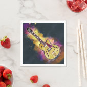 ロッククールアンドロールバンドギターアート スタンダードカクテルナプキン (インサイチュ)