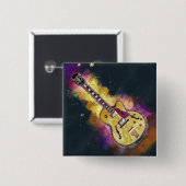 ロッククールアンドロールバンドギターアート 缶バッジ (正面&裏面)