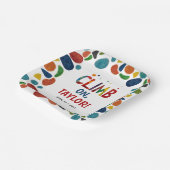 ロッククールカラフルウォールクライムマウンテンアドレナリン ペーパープレート (傾斜あり)