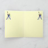 ロッククールギタリストハッピーバースデーカードデザイン カード (内部)